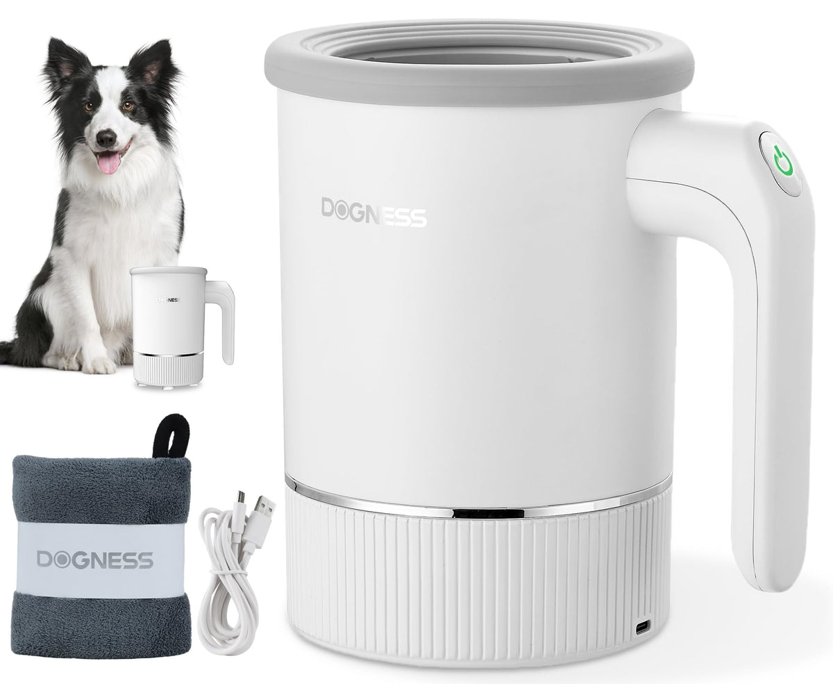 DOGNESS W02 paw cleaner open-top design for quick mud removal.