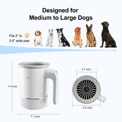 DOGNESS W02 two-speeds provide basic rinse or deeper cleaning after outdoor adventures.