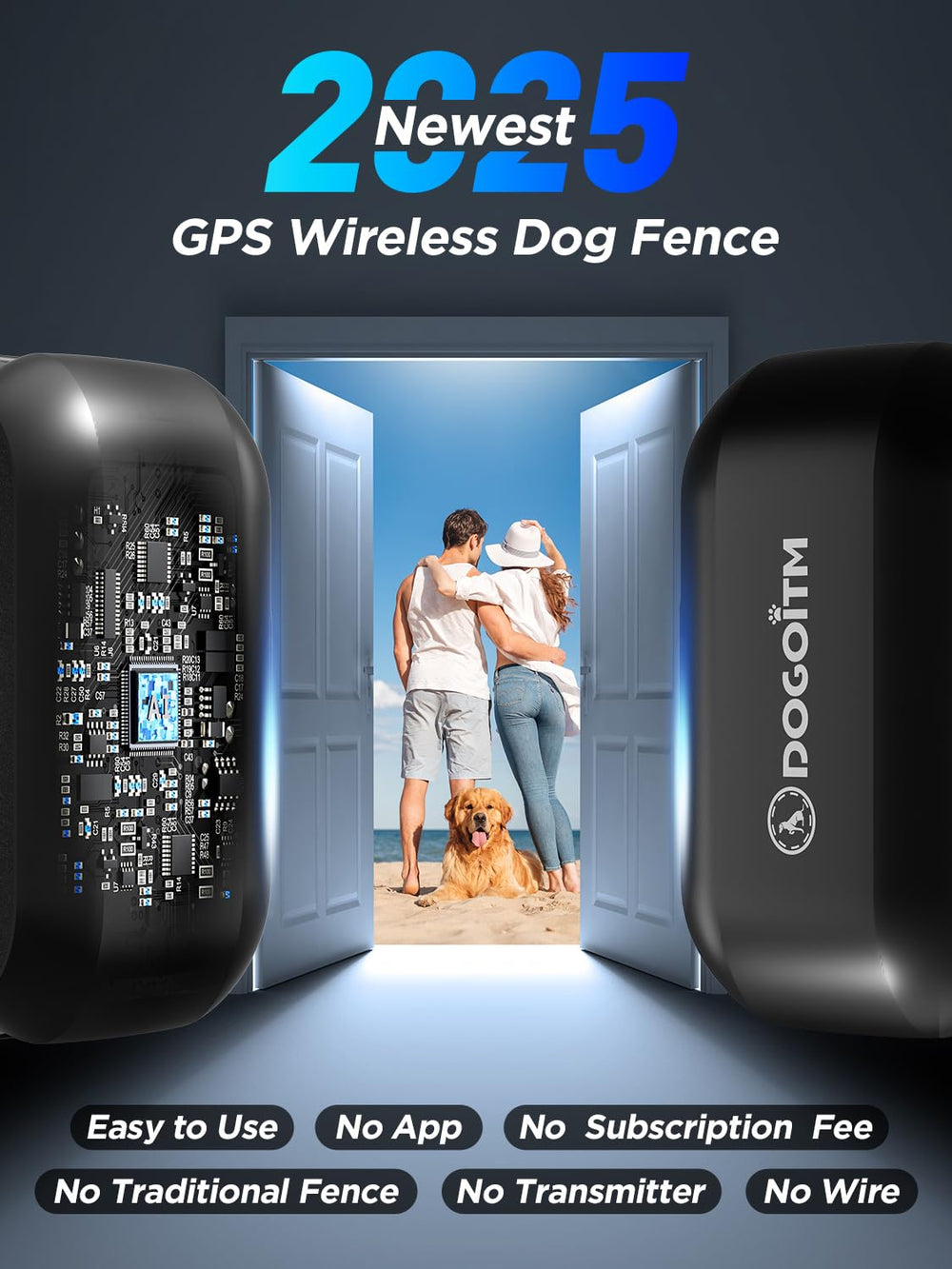 DOGOITM GPS dog collar real-time signal demonstrates responsive boundary updates for accuracy.