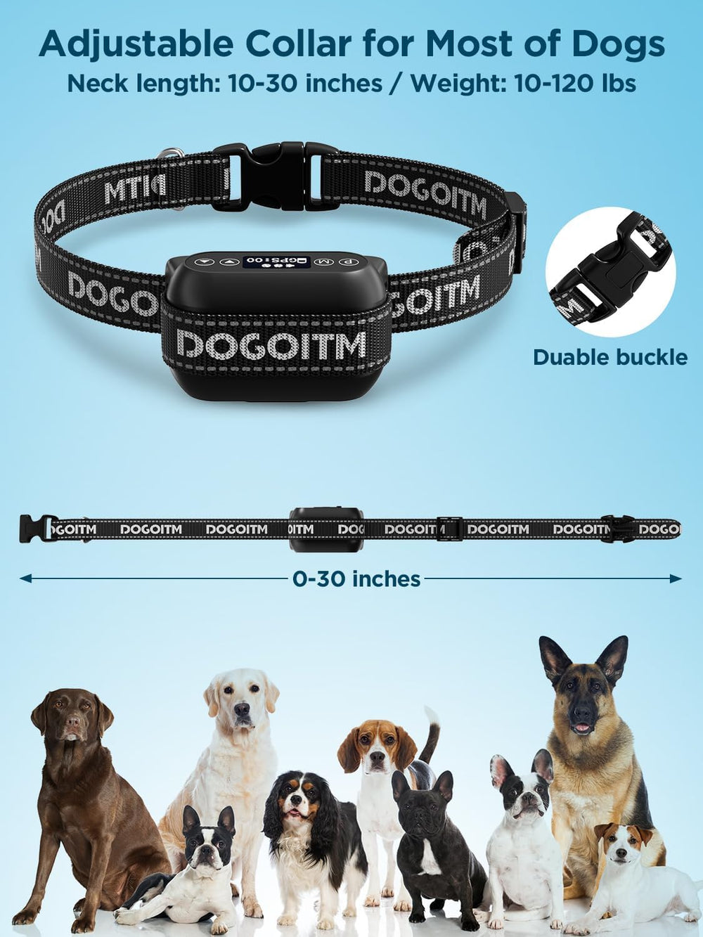 DOGOITM IPX6 waterproof design for humid outdoor use.