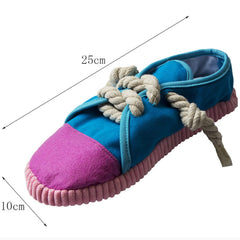 Dogowu shoe-shaped squeaky toy keeps dogs engaged during training and play.