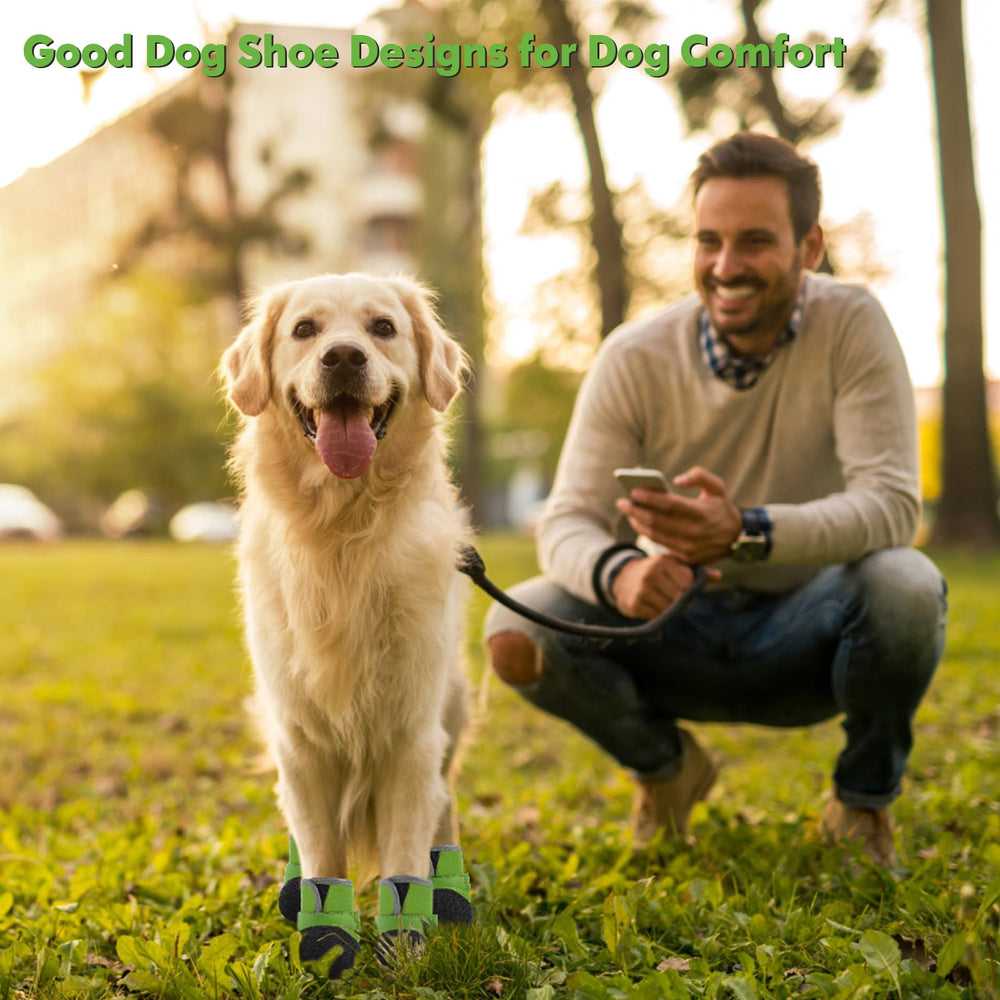 DOGOYS easy-on-off dog shoes ease outdoor prep for daily walks.