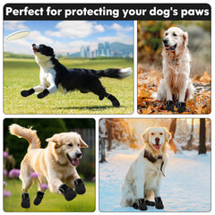 DOGOYS waterproof paw shoes protect paws from wet ground.
