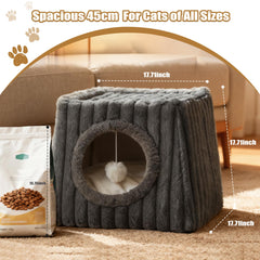 Dogpals foldable cat house for quick setup and easy storage.
