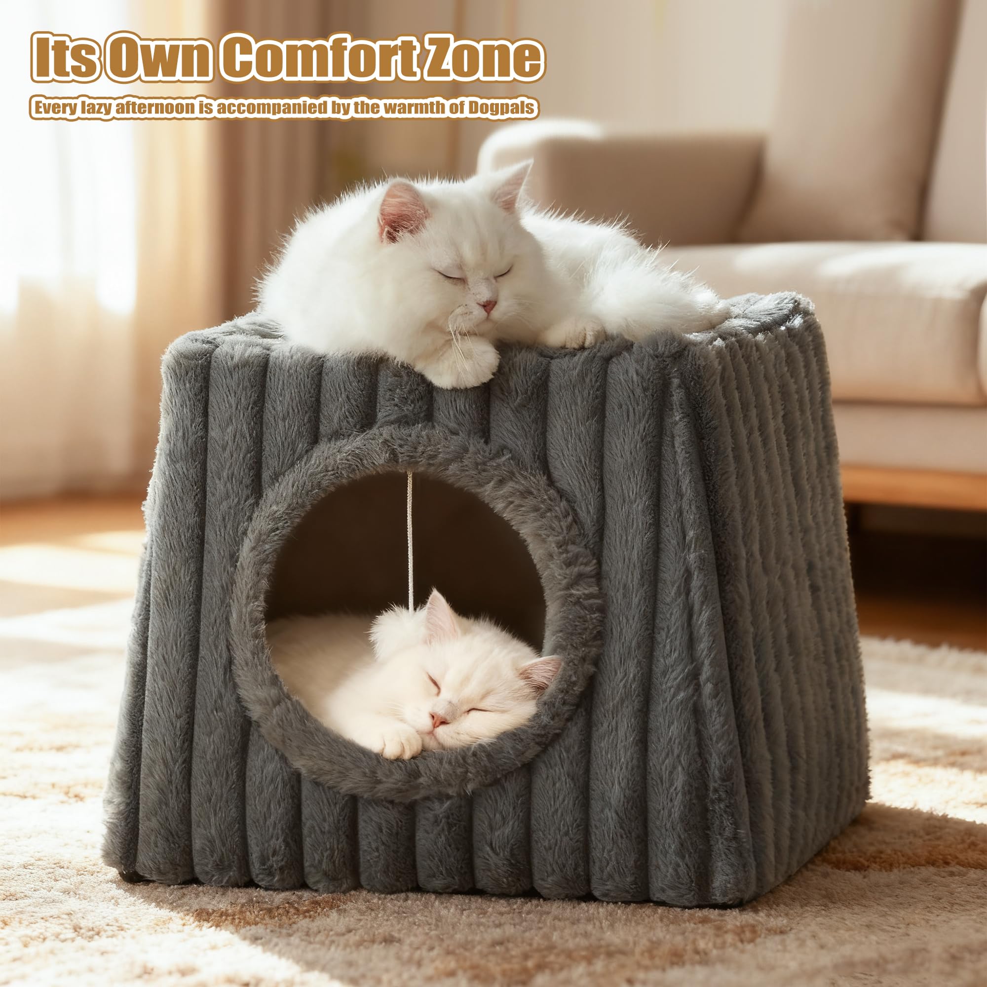 Dogpals spacious bottom compartment provides a roomy hideaway for cats.