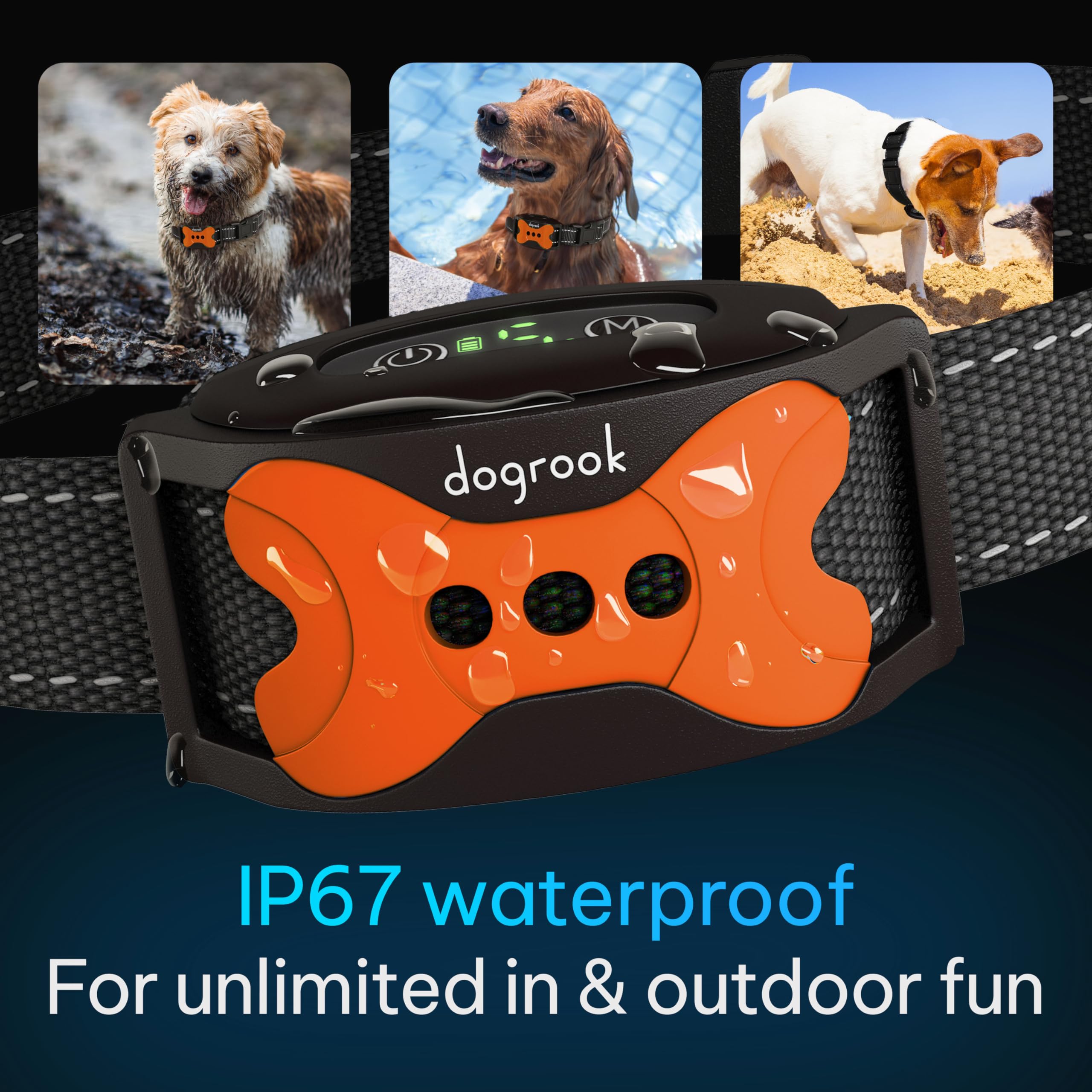 DogRook size range 12 to 110 lbs suitable for households with multiple breeds.