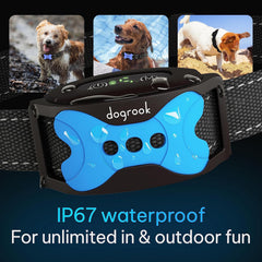 DogRook smart microphone detection enables precise bark sensing for humane training.