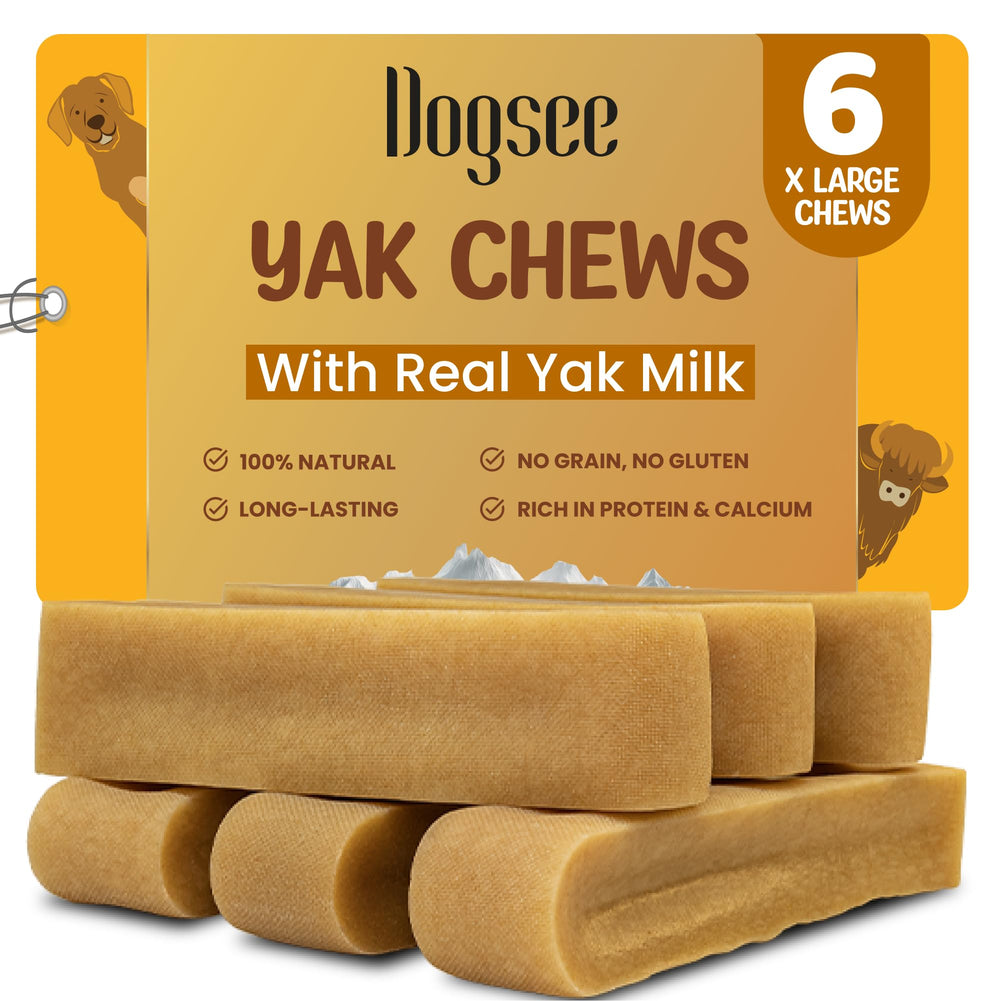 Dogsee Original Himalayan Yak Cheese Chews XL packaging highlights natural ingredients