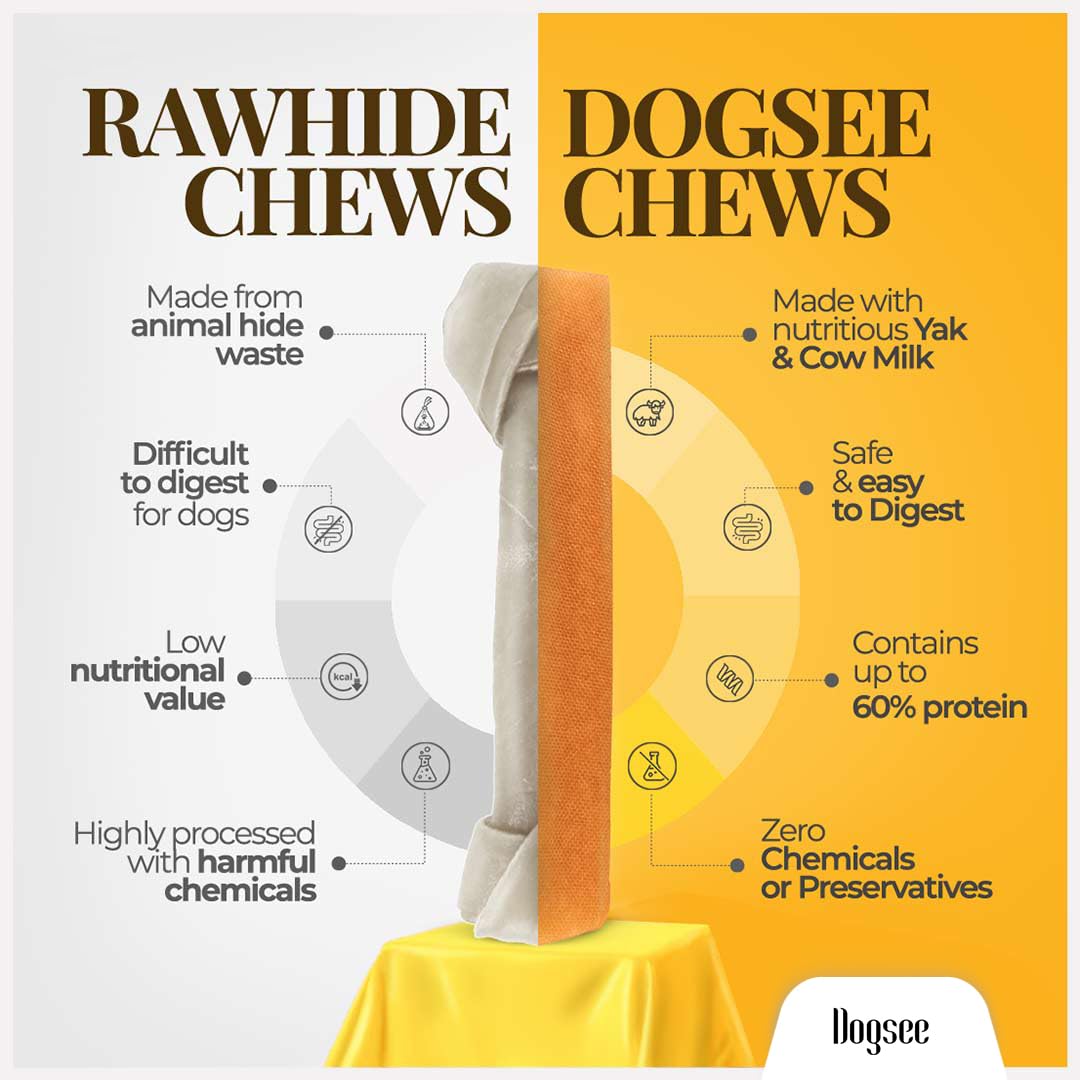 Dogsee Original Himalayan Yak Chews closeup — dental benefits in action