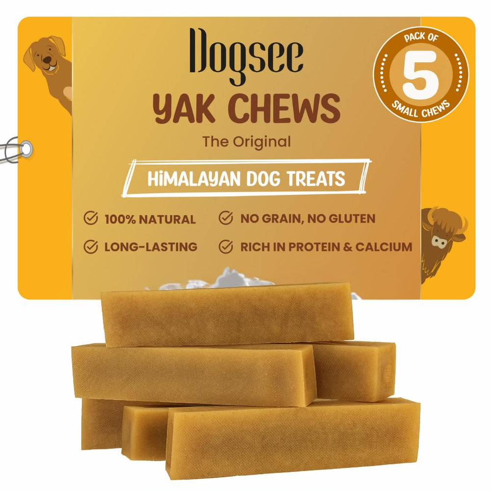 Dogsee Original Himalayan Yak Chews closeup shows textured surface for long-lasting entertainment.