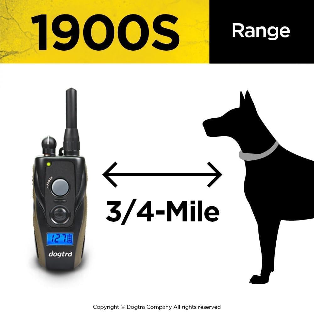 Dogtra 1900S 3/4-mile range enables versatile training commands outdoors and near water