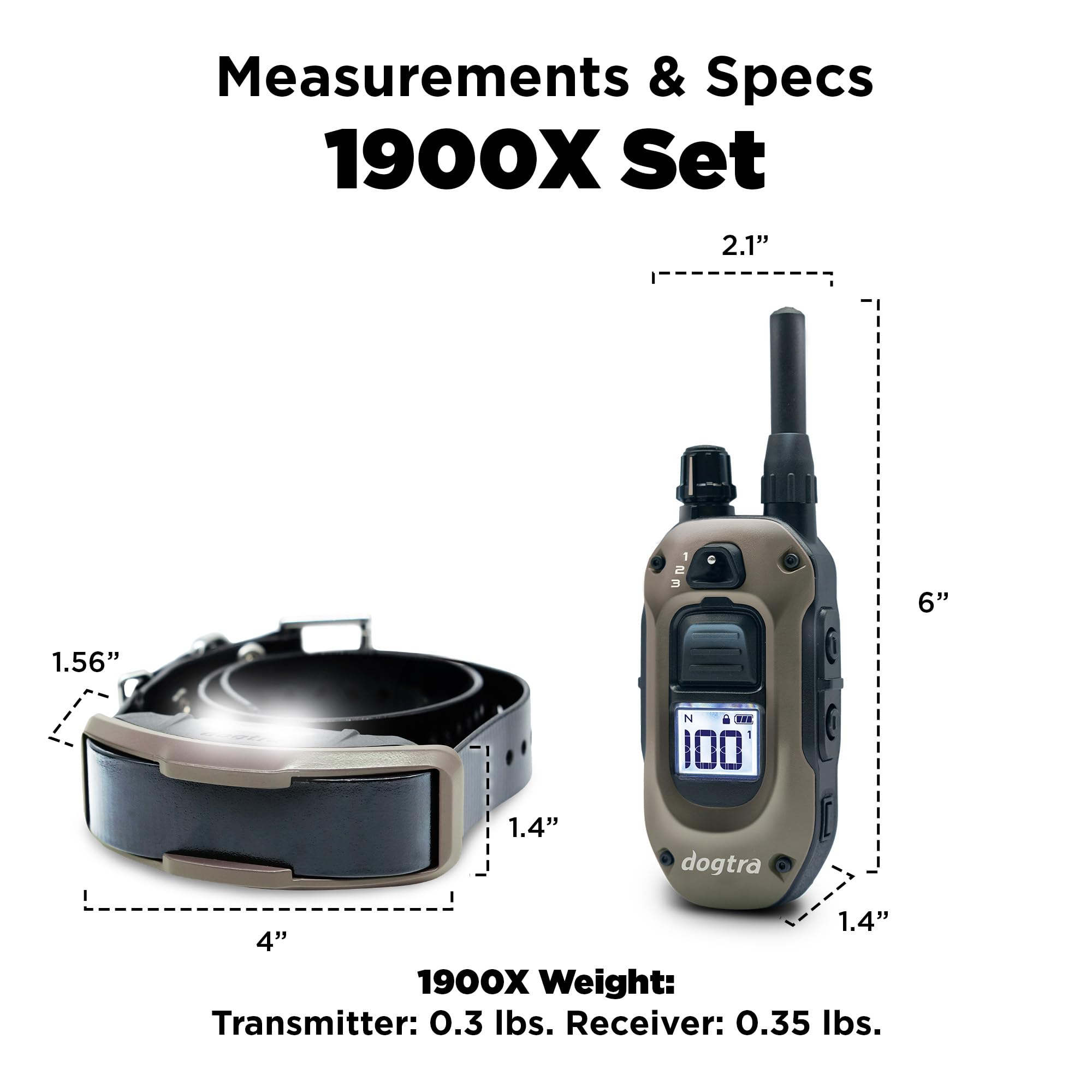 Dogtra 1900X compact buttons for quick command timing