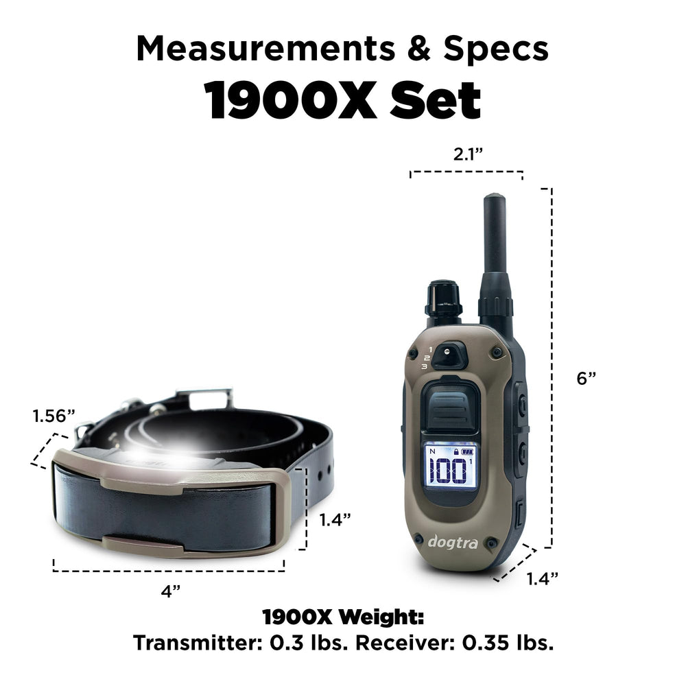 Dogtra 1900X compact buttons for quick command timing