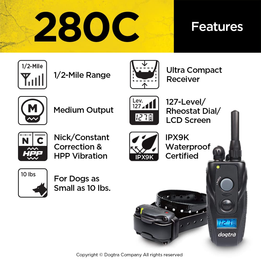 Dogtra 280C includes a non-stimulating high performance page for distraction-free training.