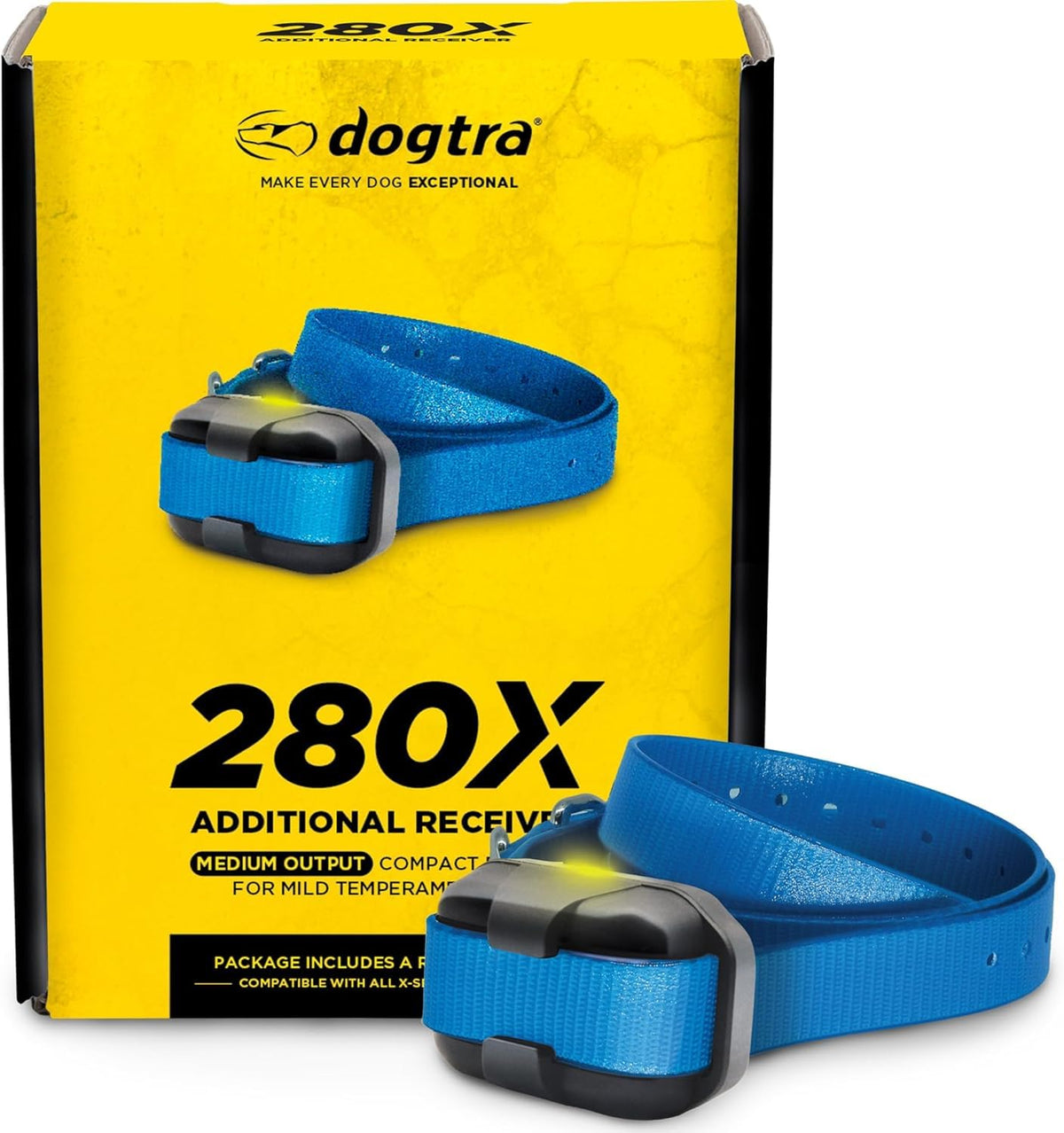 Dogtra 280X addon receiver shown for multi-dog training expansion.
