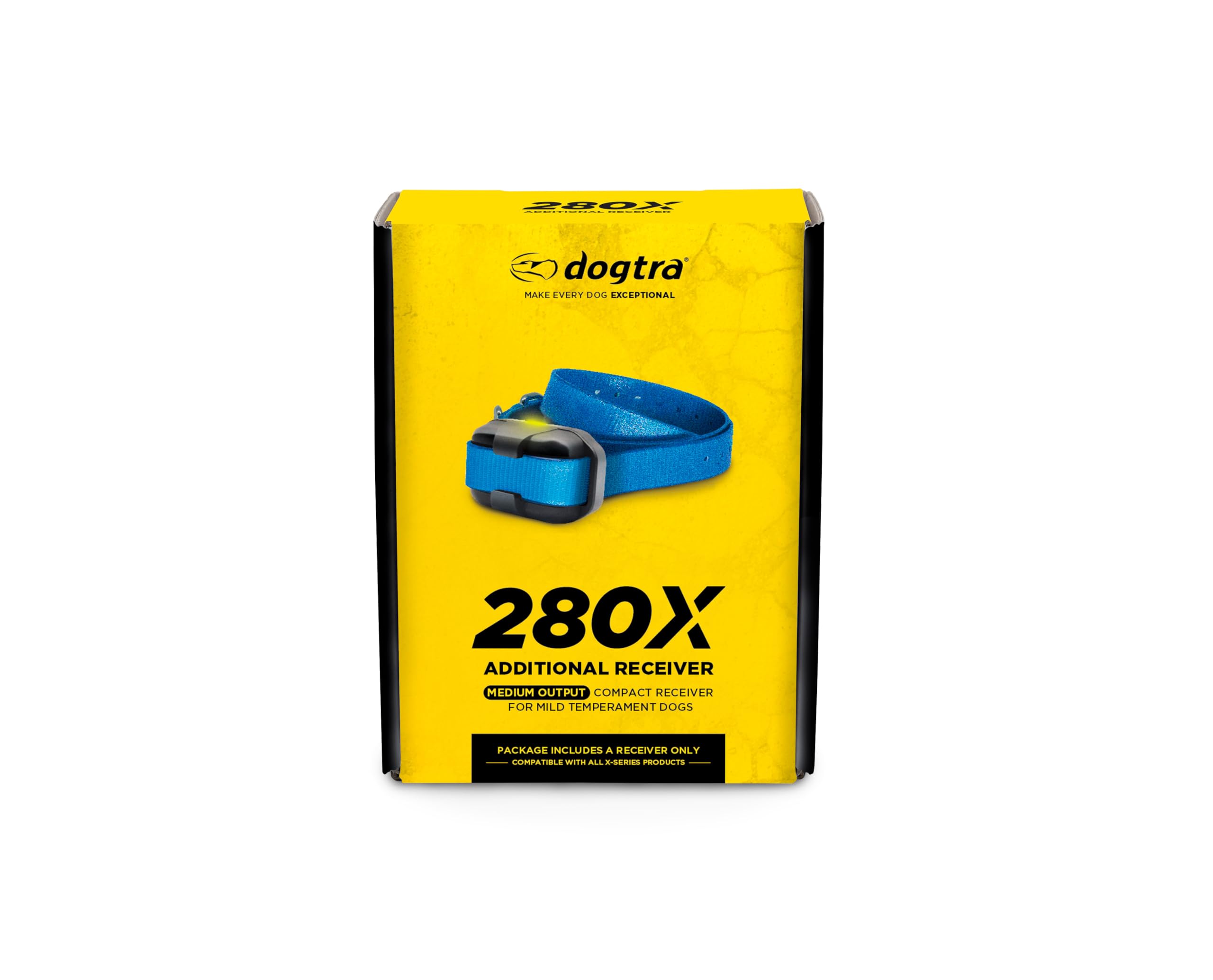 Dogtra 280X blue strap aiding quick dog identification.