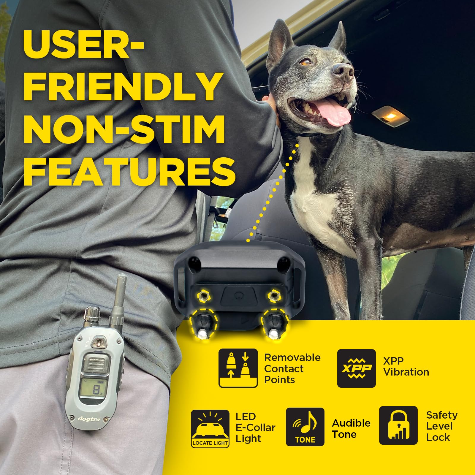 Dogtra 280X water-ready unit suitable for beach hikes and outdoor training.