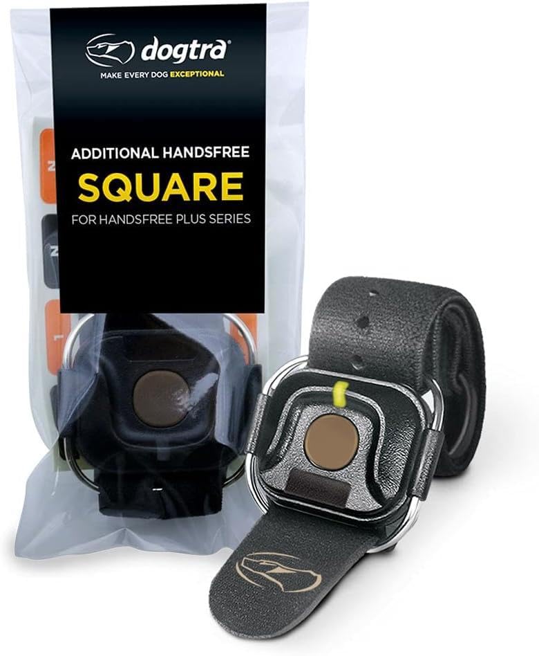 Dogtra HANDSFREE Square LED status helps monitor battery and readiness.