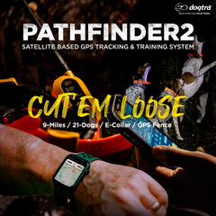Dogtra Pathfinder 2 GPS handheld transmitter displaying live tracking