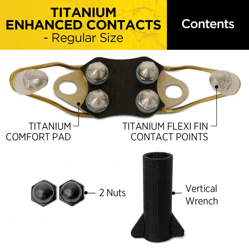 Dogtra titanium enhanced winged contact points side view designed for sensitive skin and fit.