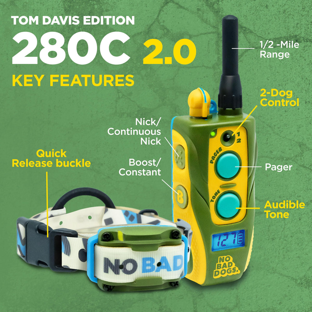 Dogtra Tom Davis 280C 2.0 half-mile range in versatile training environments