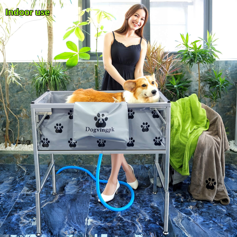 Dogvingpk foldable design offers easy storage and travel-ready washing station.