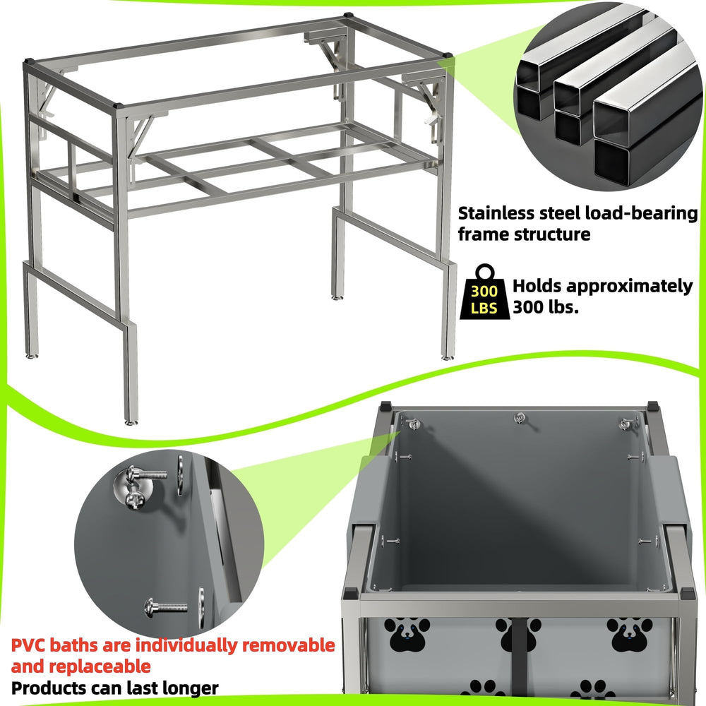 Dogvingpk non-slip mesh-reinforced PVC tub resists scratches for durable use.