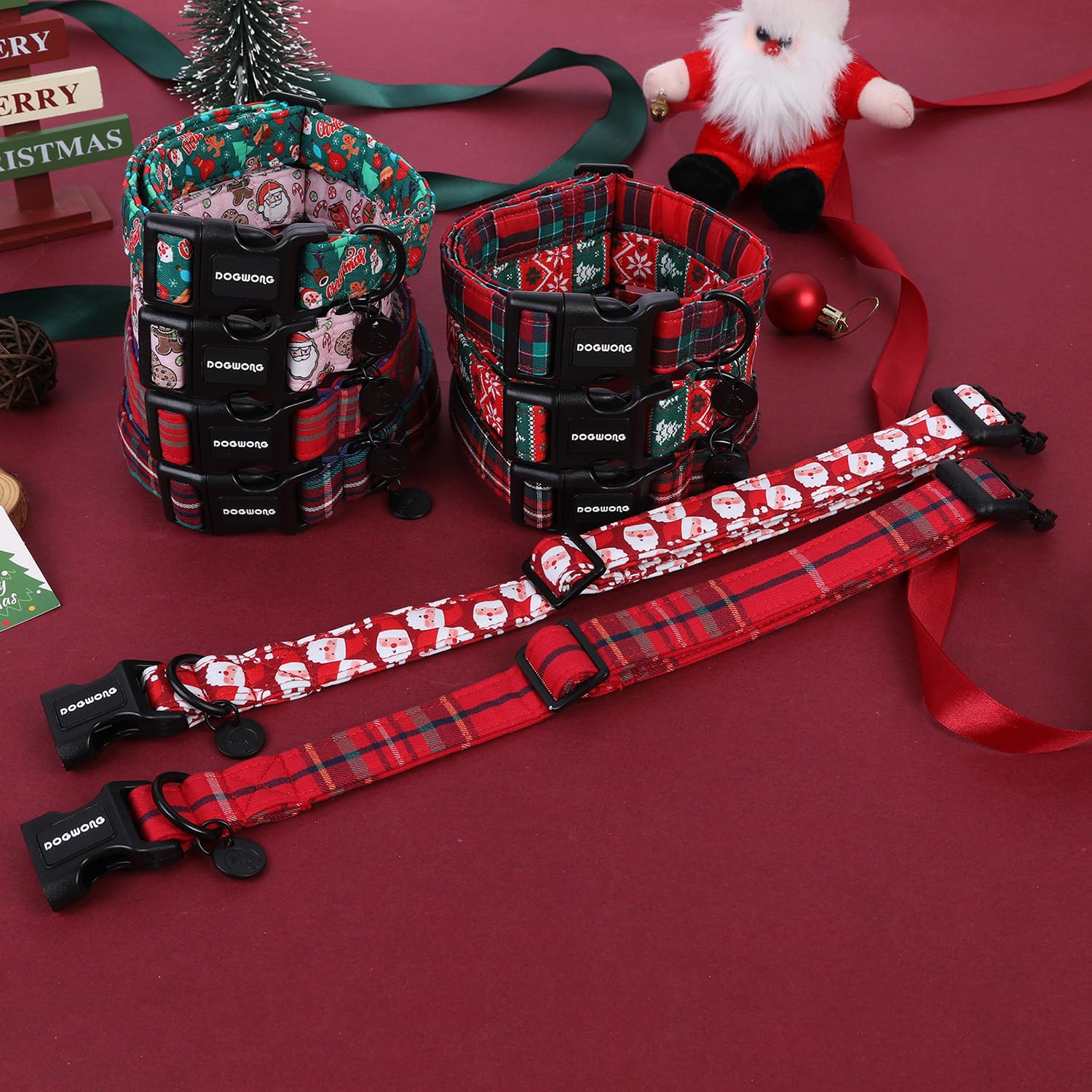 DOGWONG collar tag area for easy ID or leash attachment.