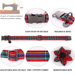 DOGWONG Christmas collar with D-Ring offers secure leash attachment and control