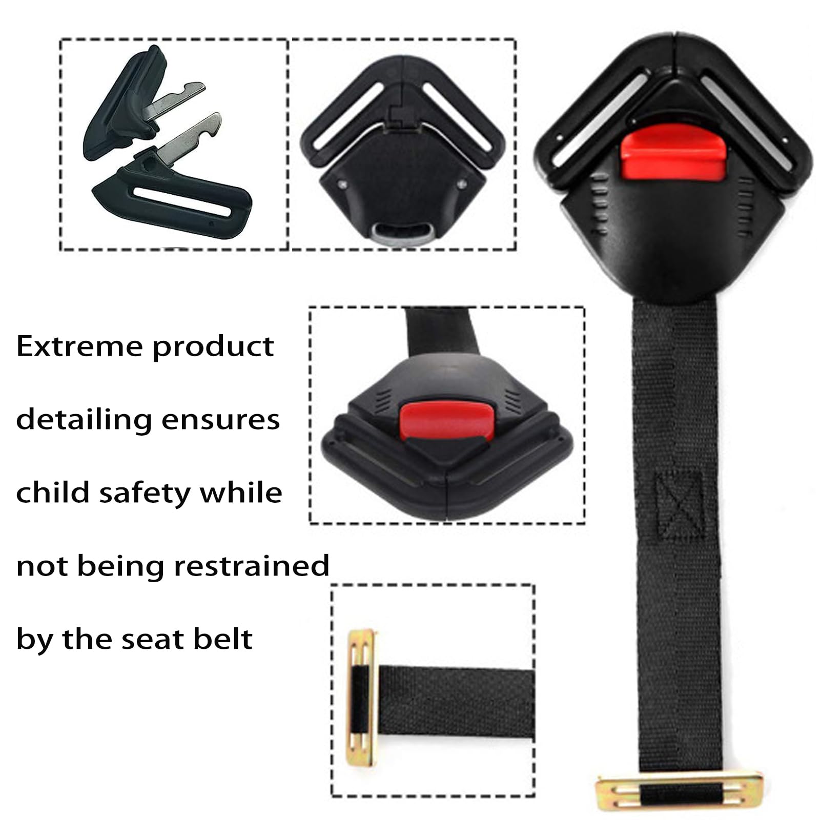 Dogxiong 5-point buckle installation demonstrates simple replacement for car seats.