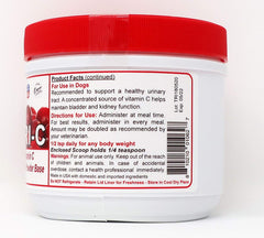 Dogzymes Cran Tri C label close-up highlights antioxidant support for pets.