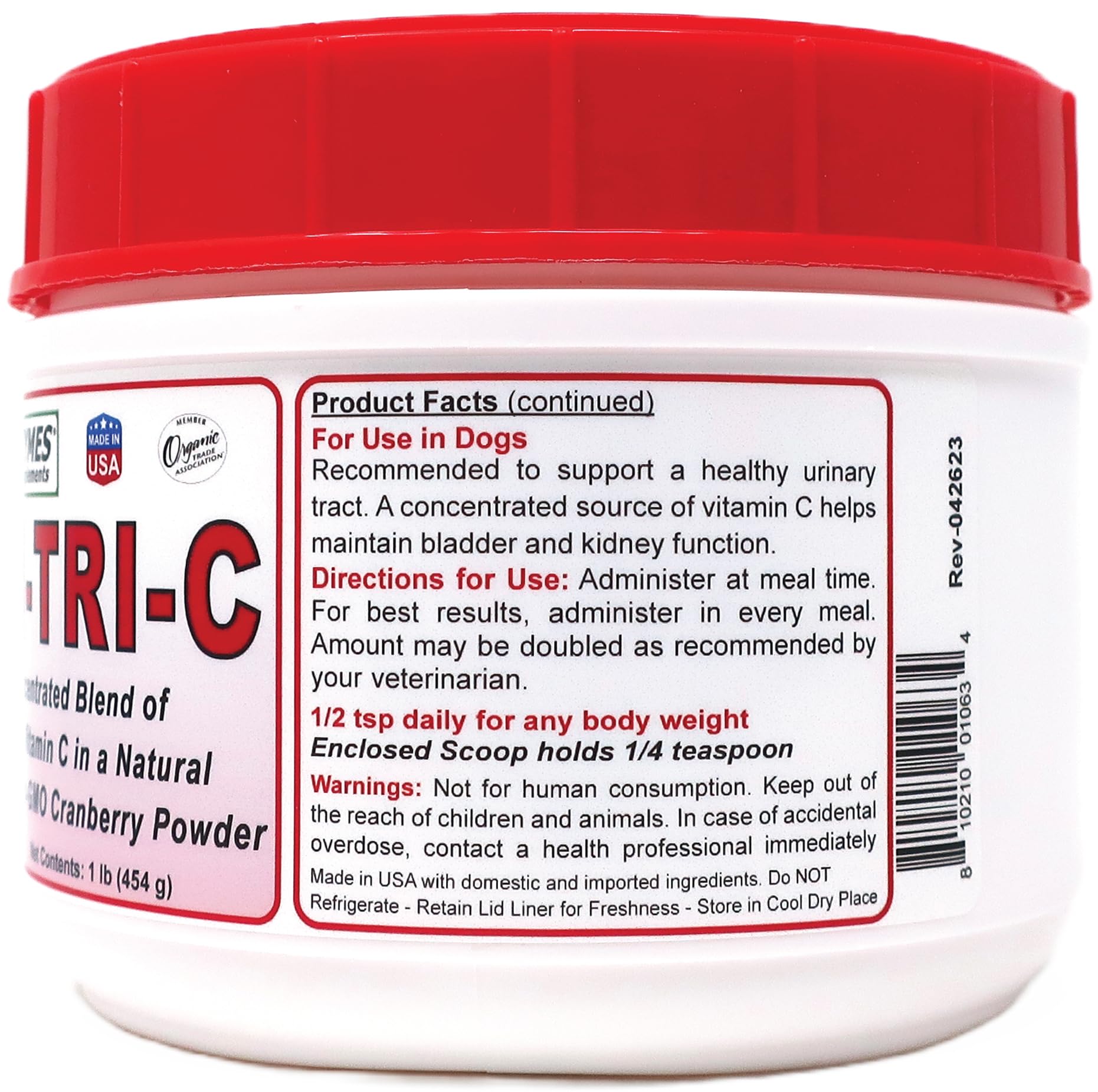 Dogzymes Cran Tri C powder ready for daily pet dosing