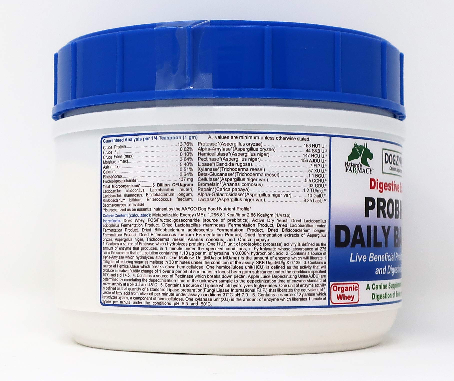 Dogzymes dissolvable powder puppy serving shows flexible dosing for puppies