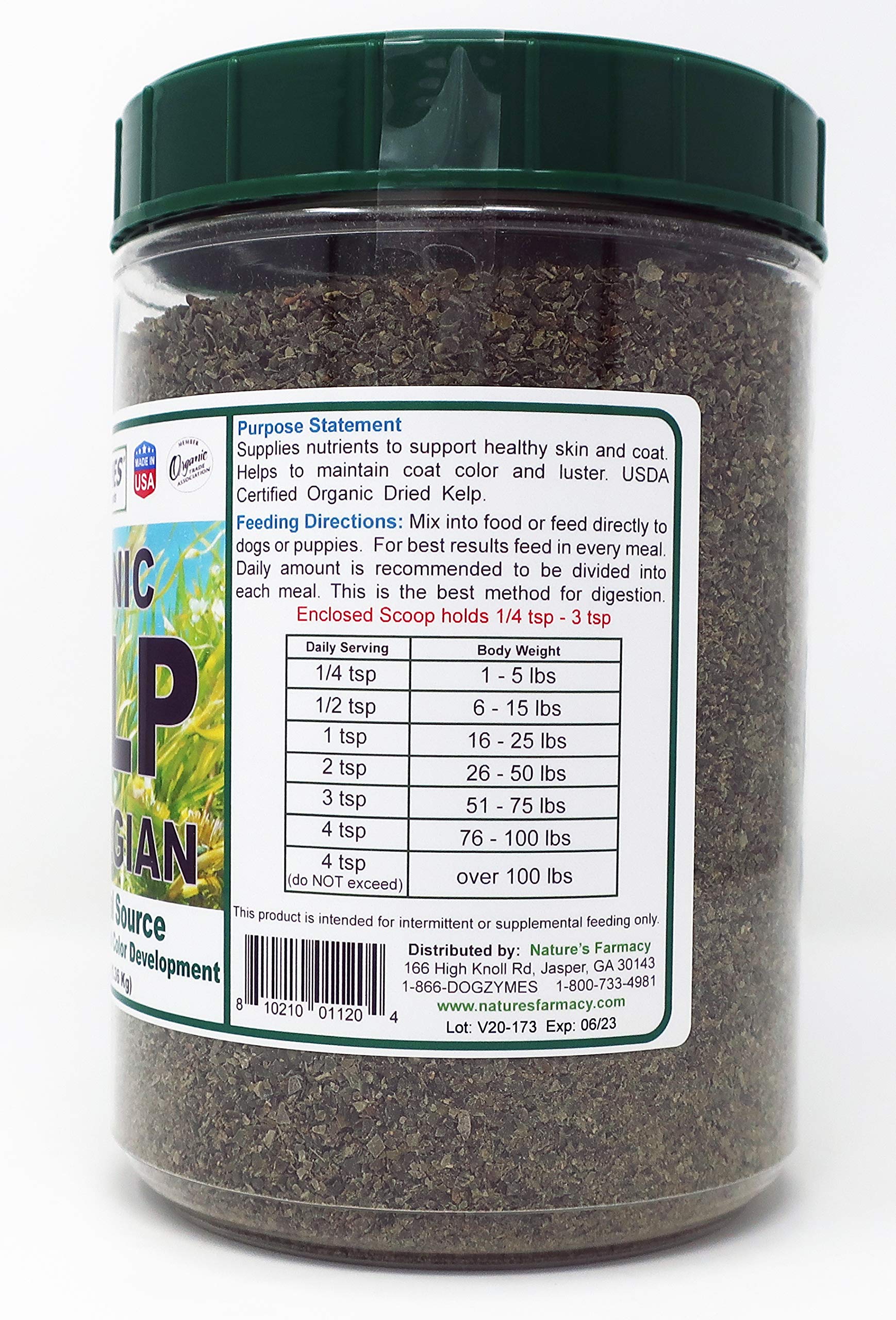 Dogzymes Organic Norwegian Kelp powder demonstrates coat-friendly minerals for healthier fur.