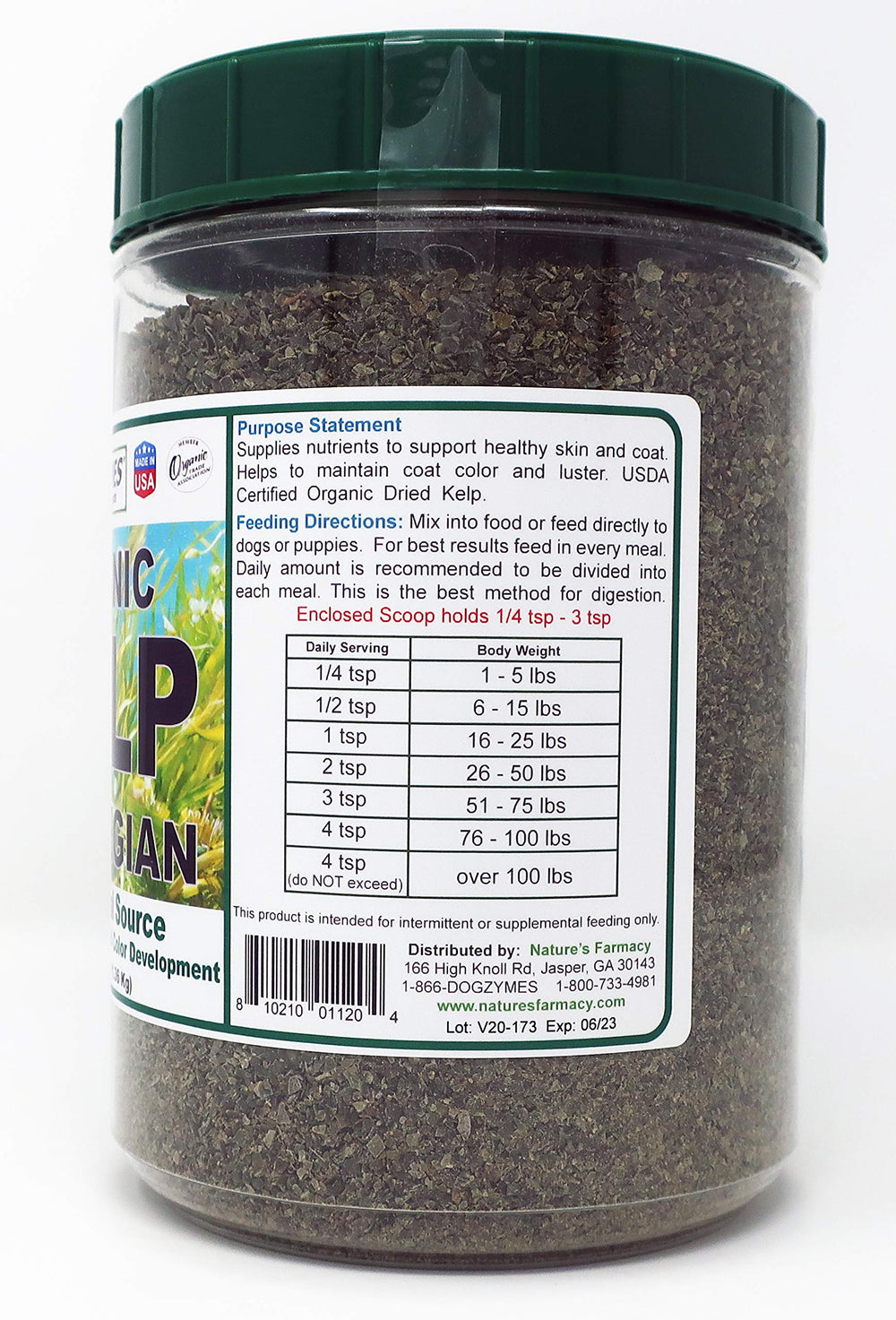 Dogzymes Organic Norwegian Kelp powder demonstrates coat-friendly minerals for healthier fur.