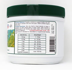 Dogzymes Organic Norwegian Kelp served with meals may boost palatability and coat health