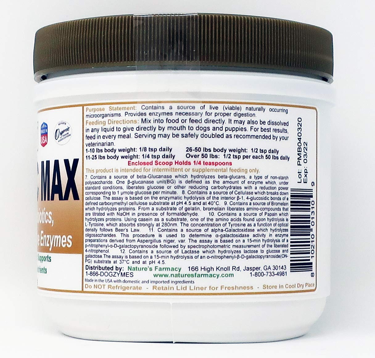 Dogzymes Probiotic Max served on food dish for daily support
