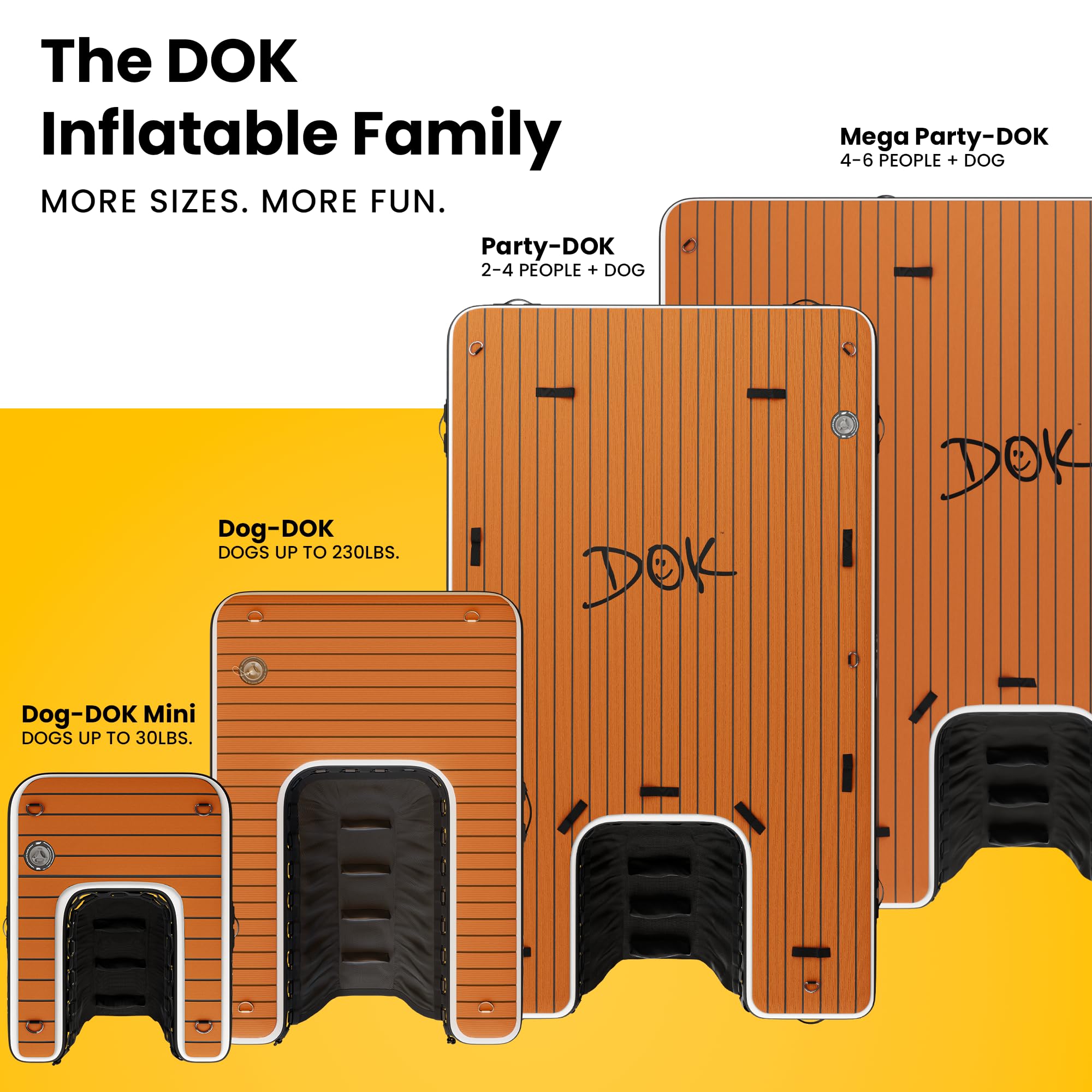 DOK Dog-DOK carry bag and ropes included for easy transport