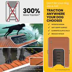 DOK Dog-DOK submerged ramp with oversized steps improves water entry for dogs