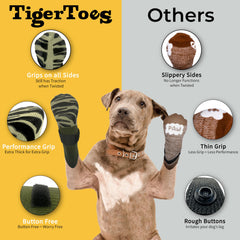 DOK TigerToes large size measured paw width 2.5 to 2.8 inches