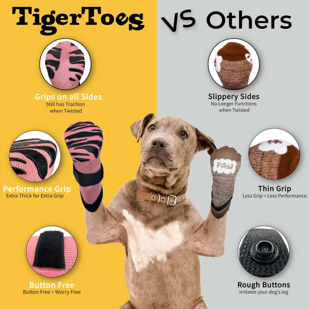 DOK TigerToes measurement guide helps finding the correct paw width for a secure fit.