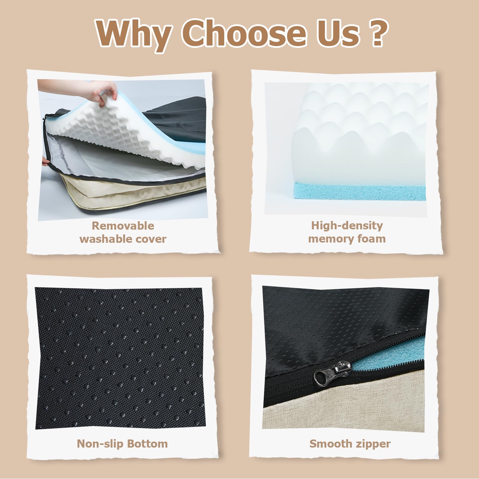 Dokdogs waterproof middle layer protects foam from spills and moisture for longer bed life