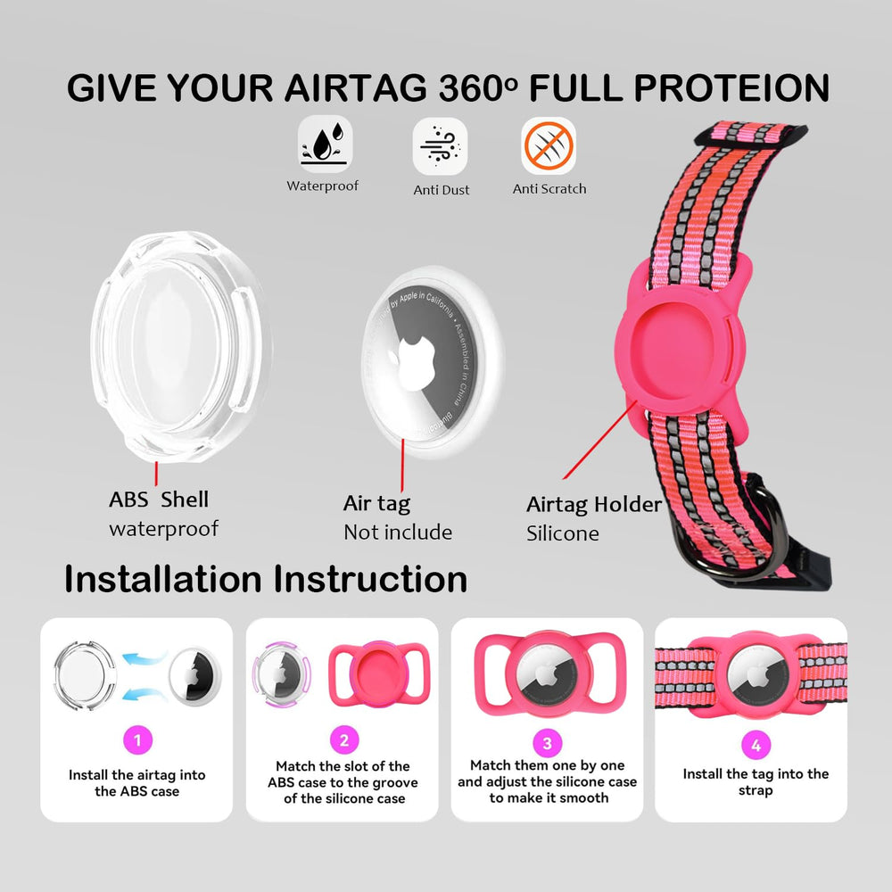 Dokitag AirTag holder on collar enables quick location