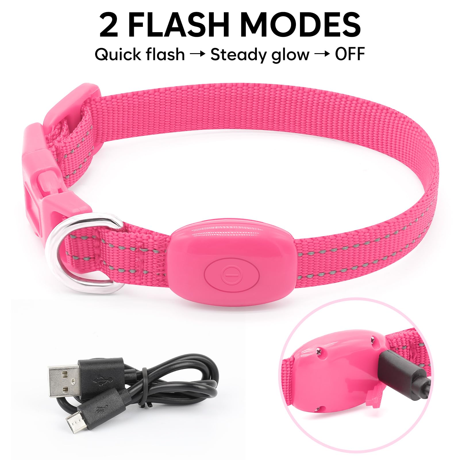 Domagiker dual-flash mode collar offers attention without being overwhelming.