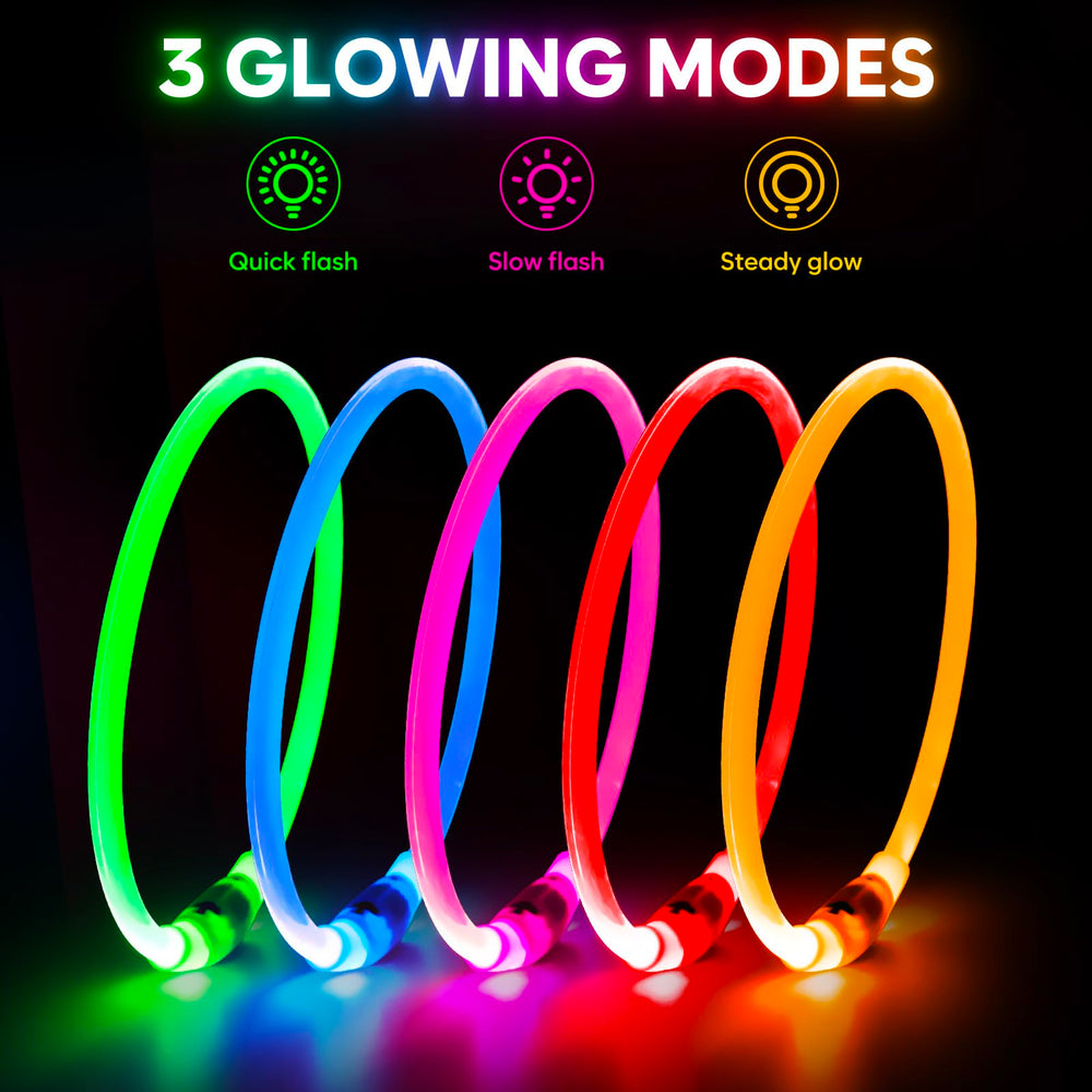 Domagiker light-up dog collar blue glow modes for flexible lighting