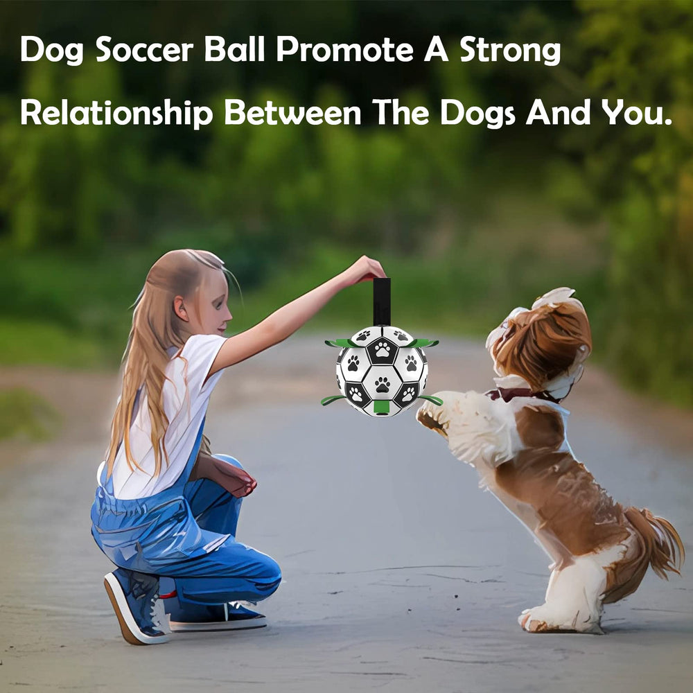 Domchan ball features a long rope grip for easy pickup and tossing.