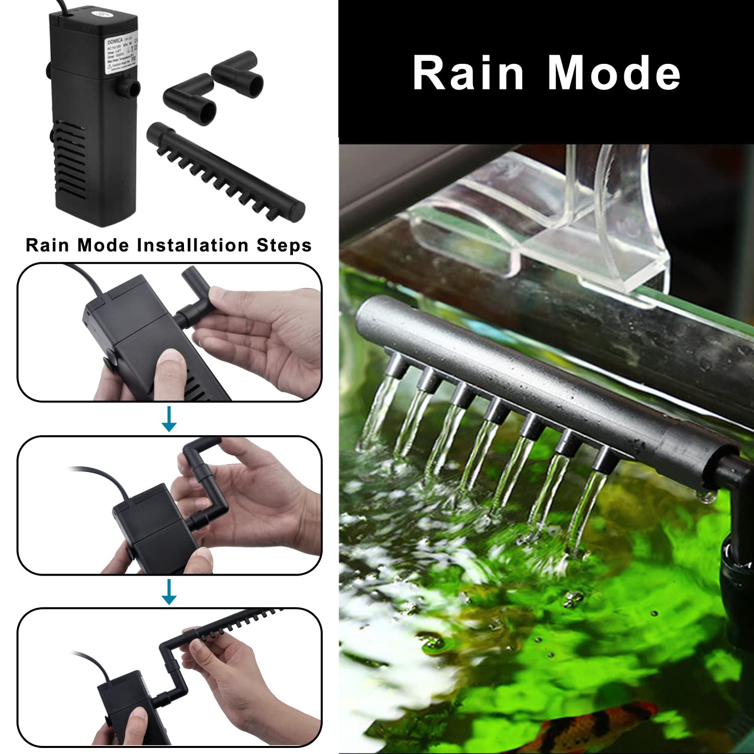 DOMICA aeration bubbles increase dissolved oxygen for healthier water