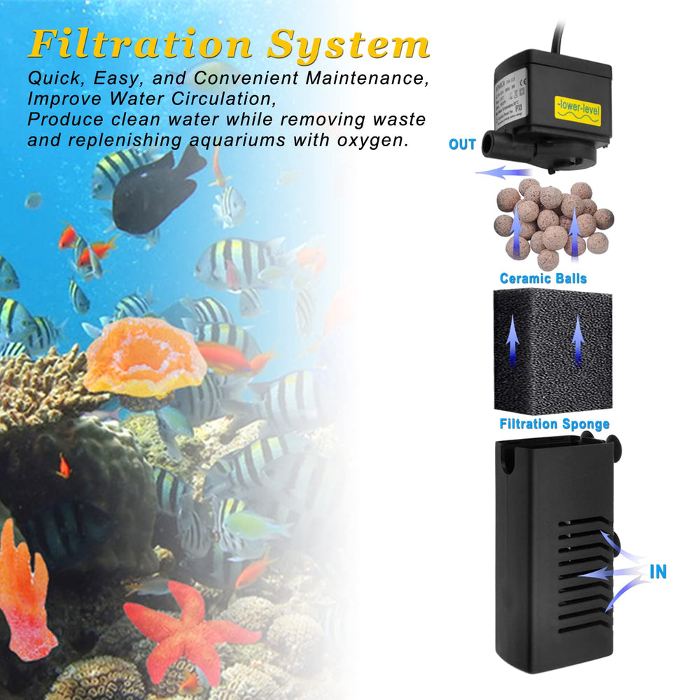 DOMICA aquarium filter suction cups install securely