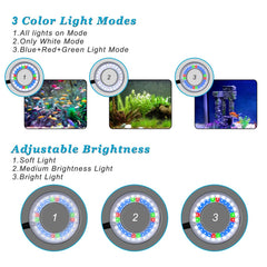 DOMICA clip-on aquarium light dimmable buttons enable customized brightness for tanks.