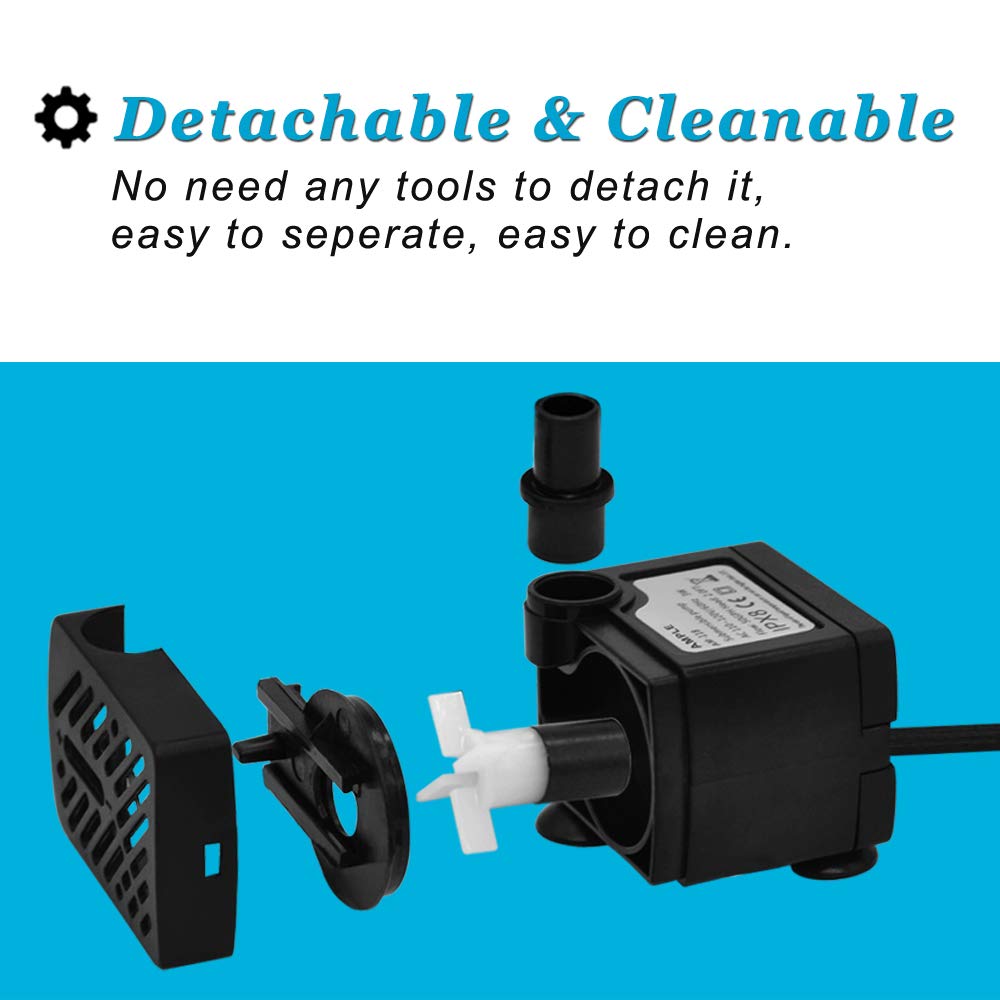 Domica flow adjustment knob close-up enabling customizable fountain flow.